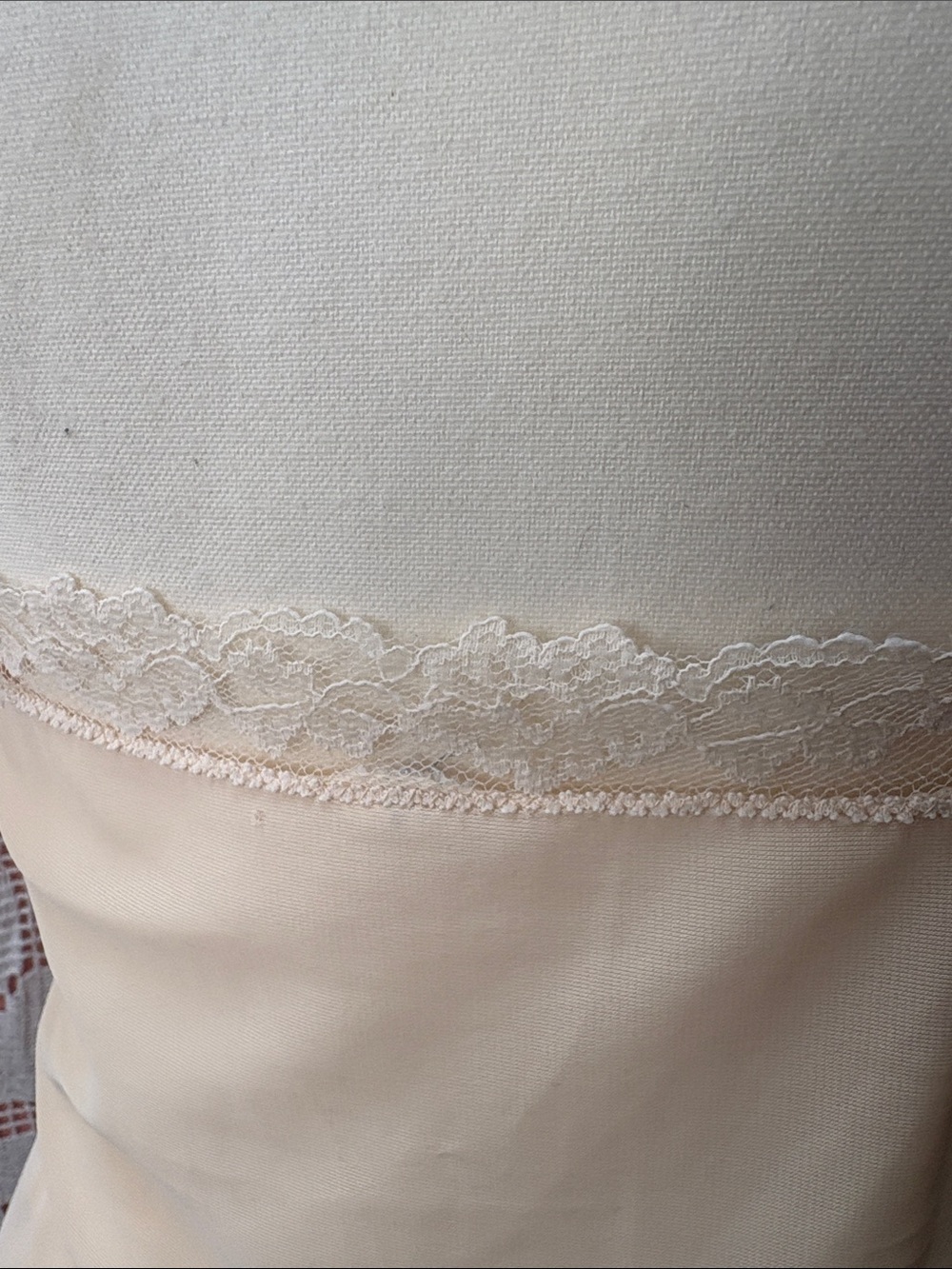 Vintage Ivory Lace Slip Dress Sz sm - Picture 7 of 9
